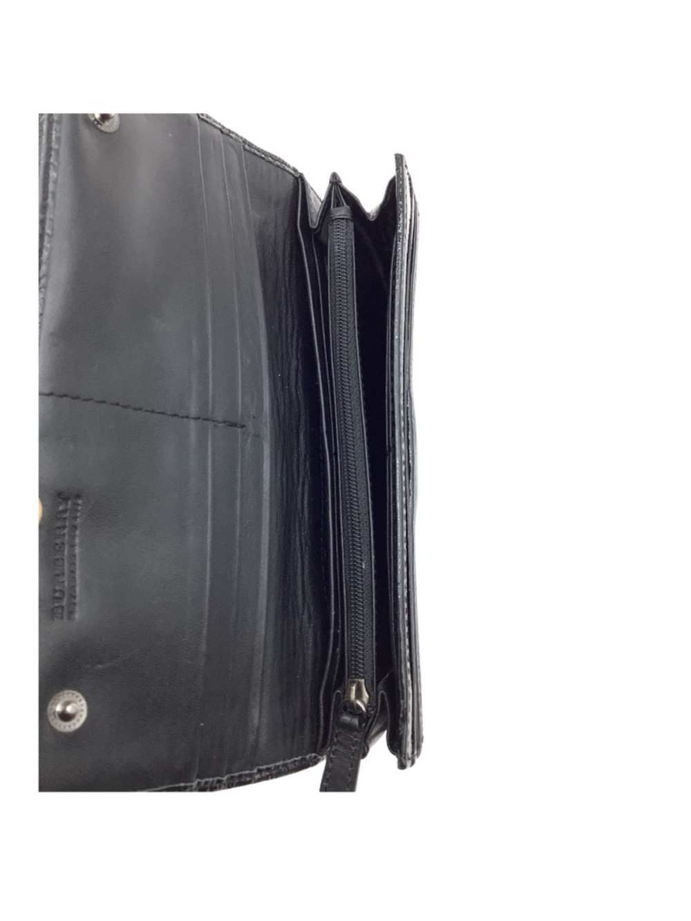 Burberry Women's Wallet Black & White Smoked Check Nylon - Picture 5 of 6